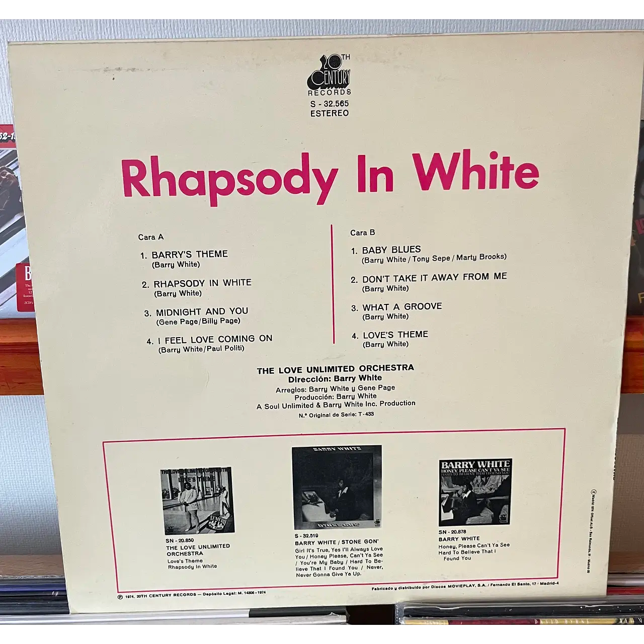 BARRY WHITE Rhapsody in White "Love's Theme"