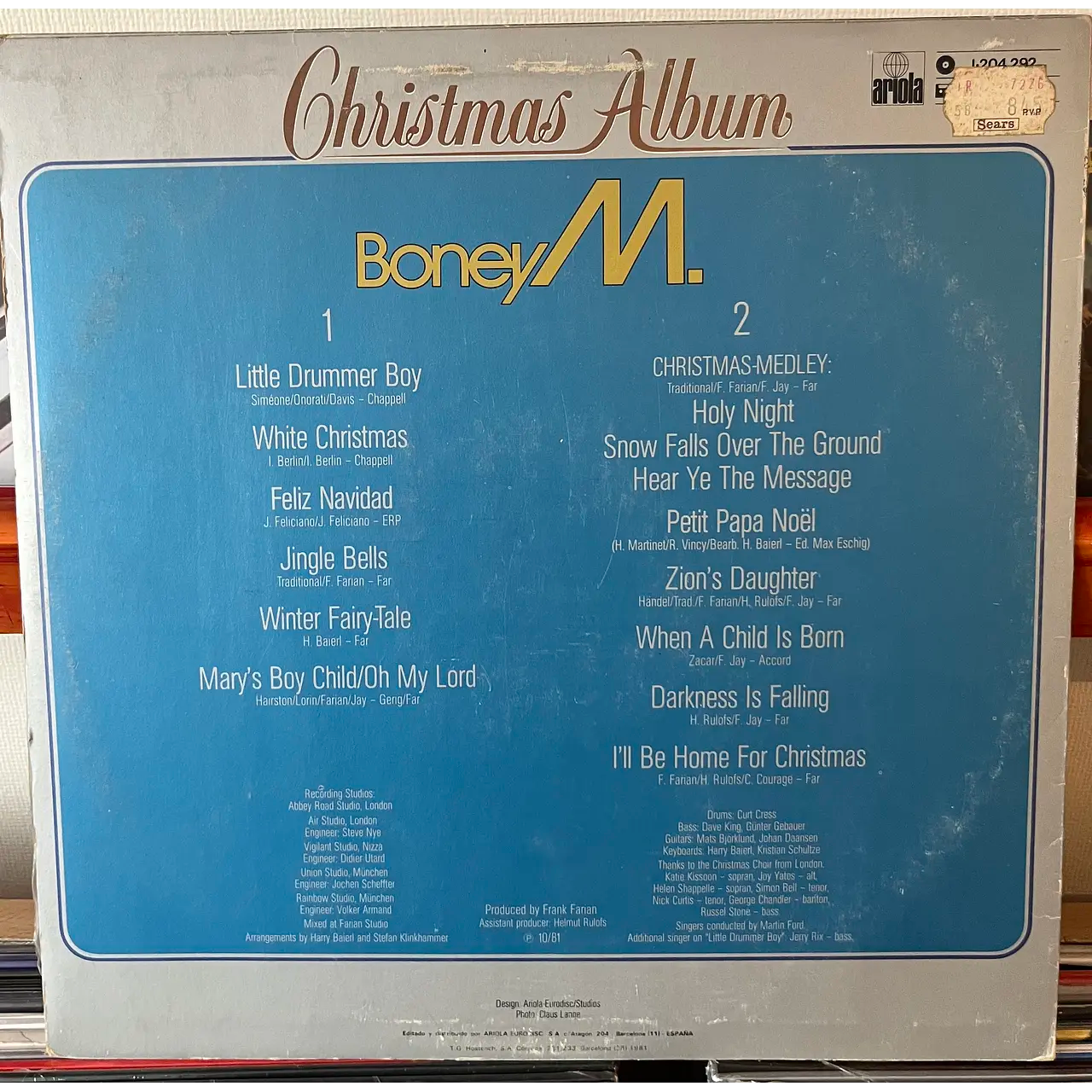 BANEY M. Christmas Album. Felices navidades