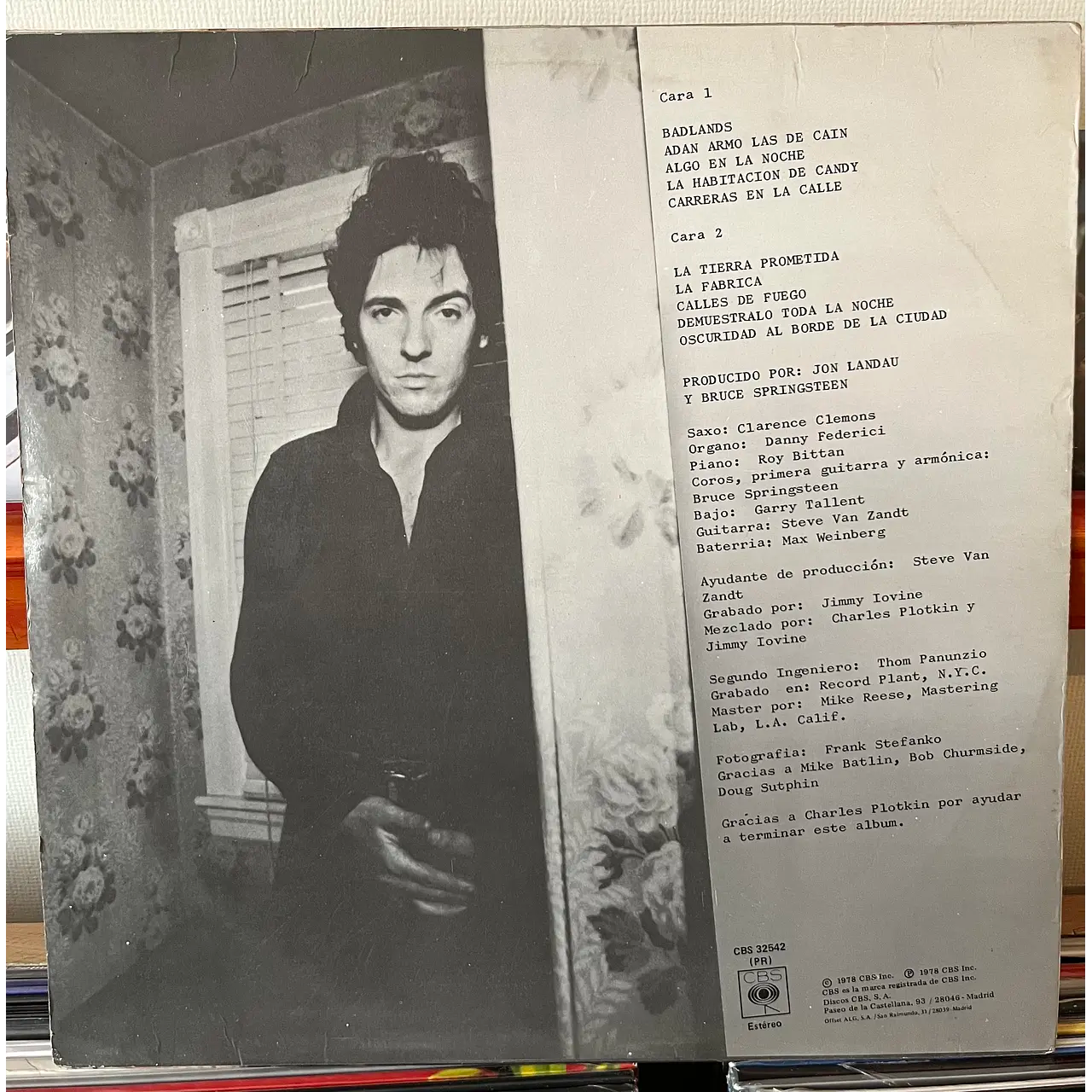 BRUCE SPRINGSTEEN Darkness on the Edge of Town