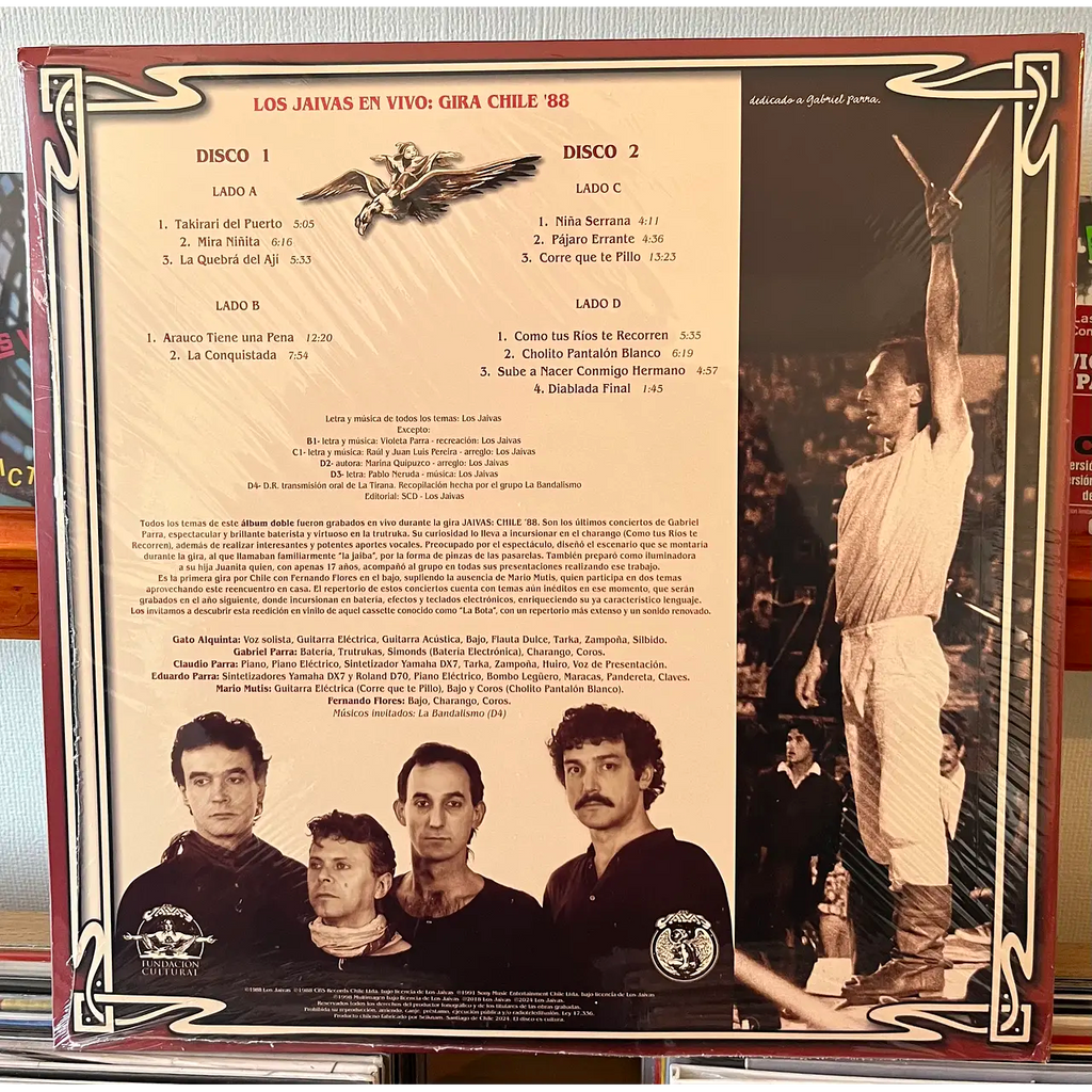 LOS JAIVAS En vivo gira Chile `88
