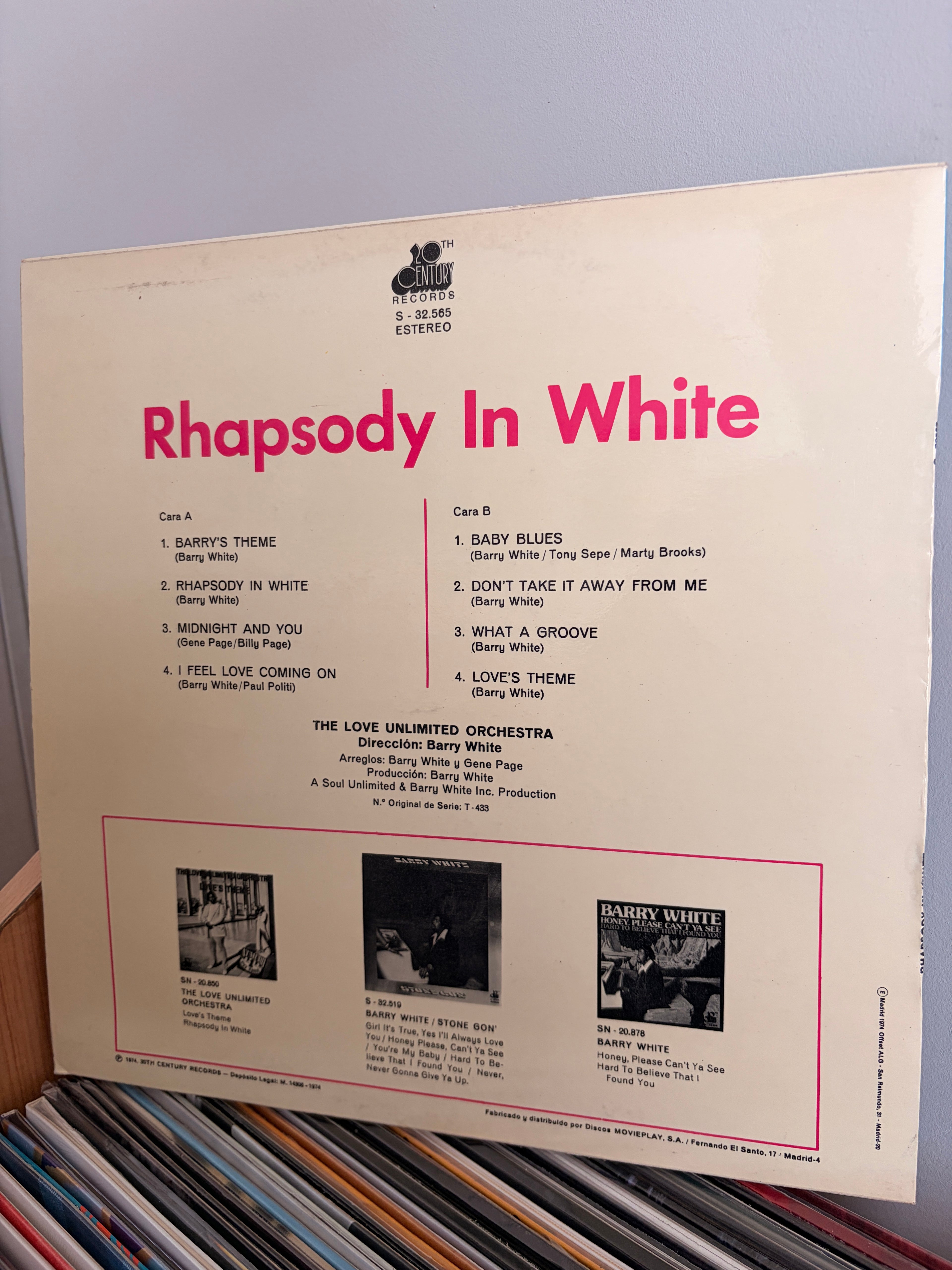 BARRY WHITE Rhapsody in Withe