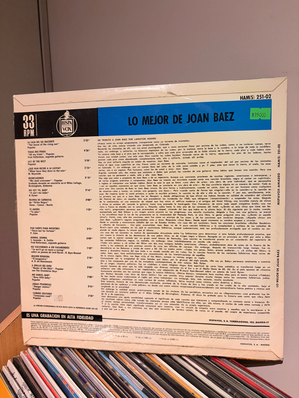JOAN BAEZ Lo mejor de