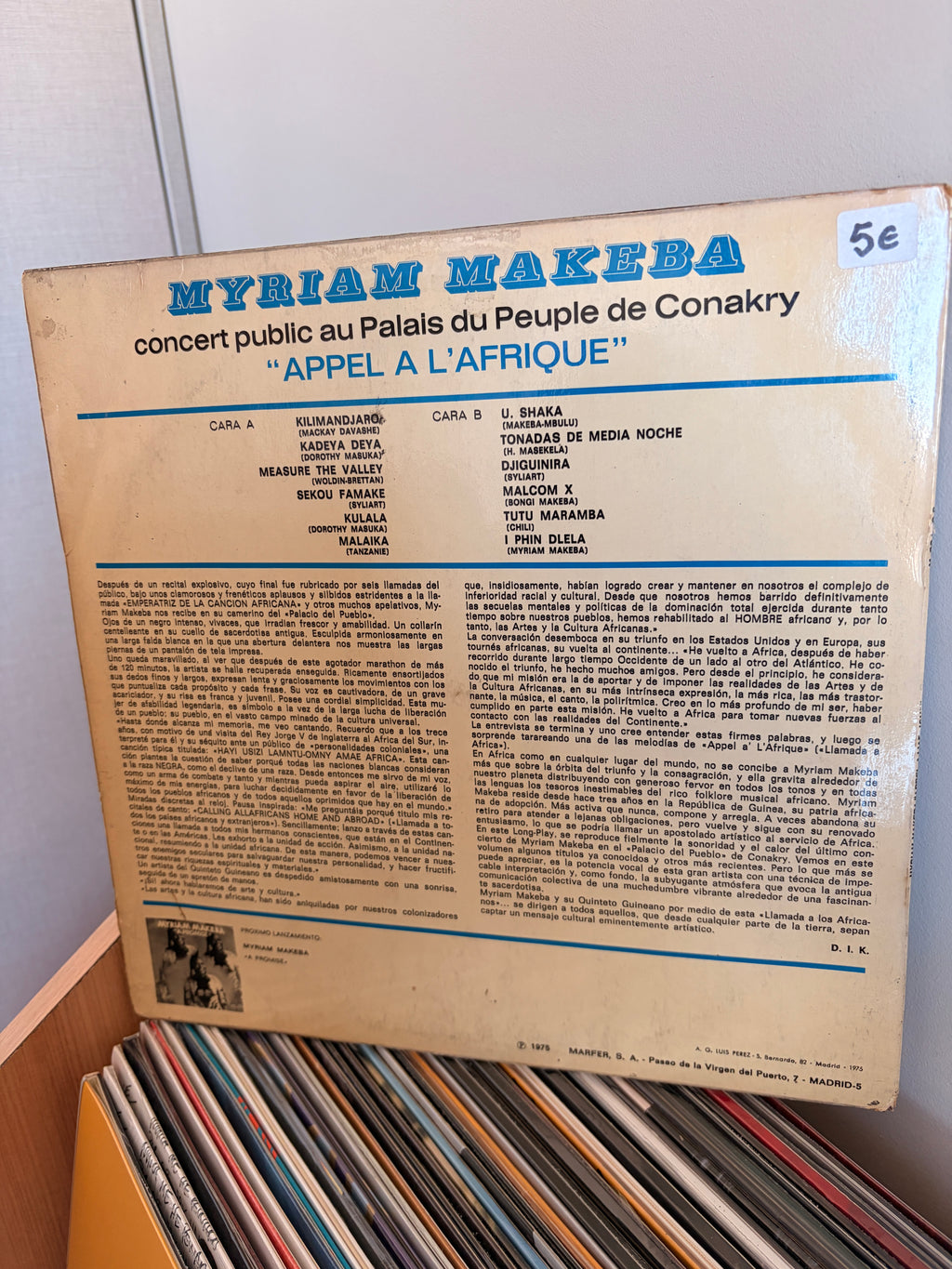 MYRIAM MAKEBA Appel a l`afrique