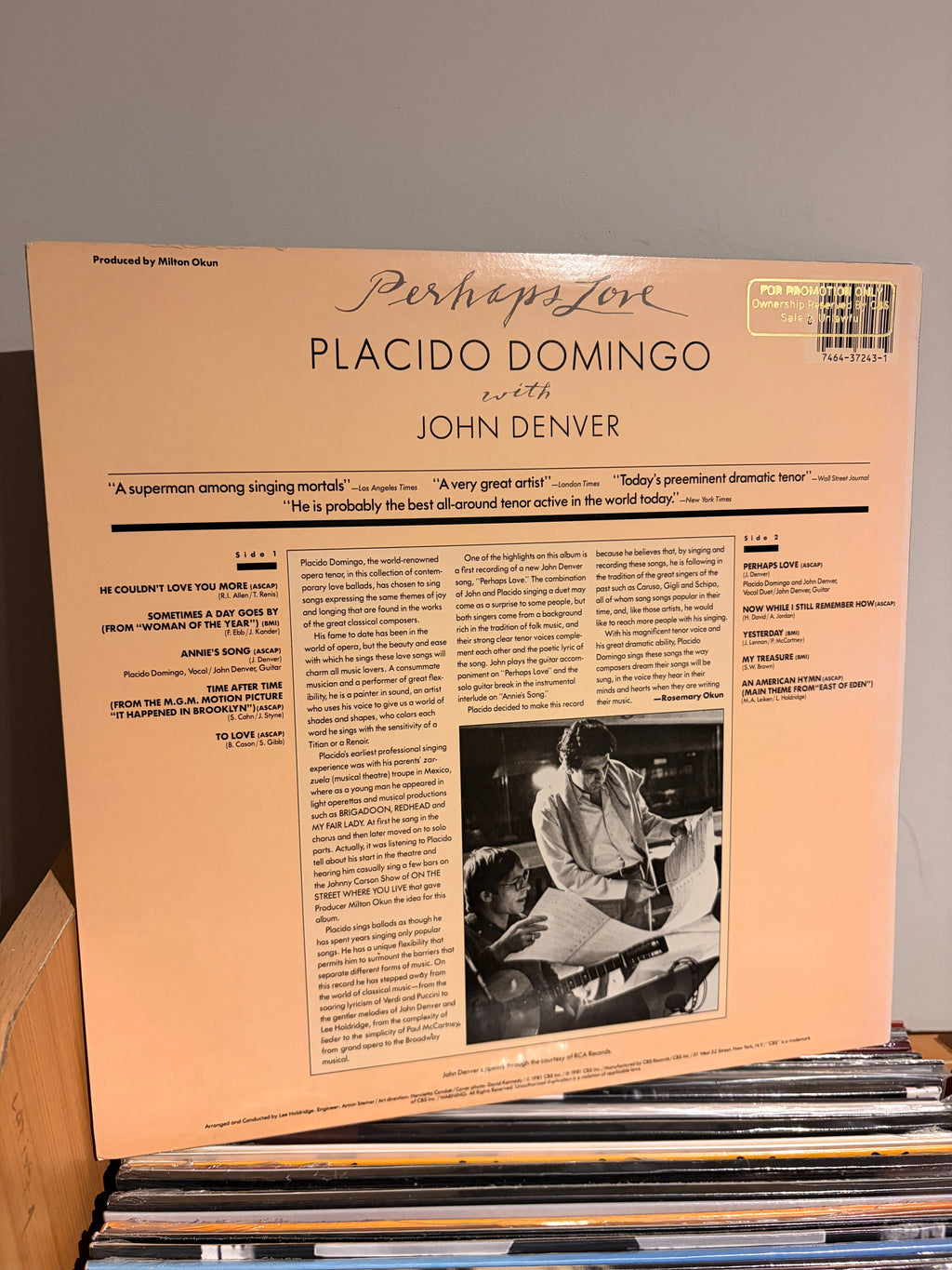 PLACIDO DOMINGO Perhaps love