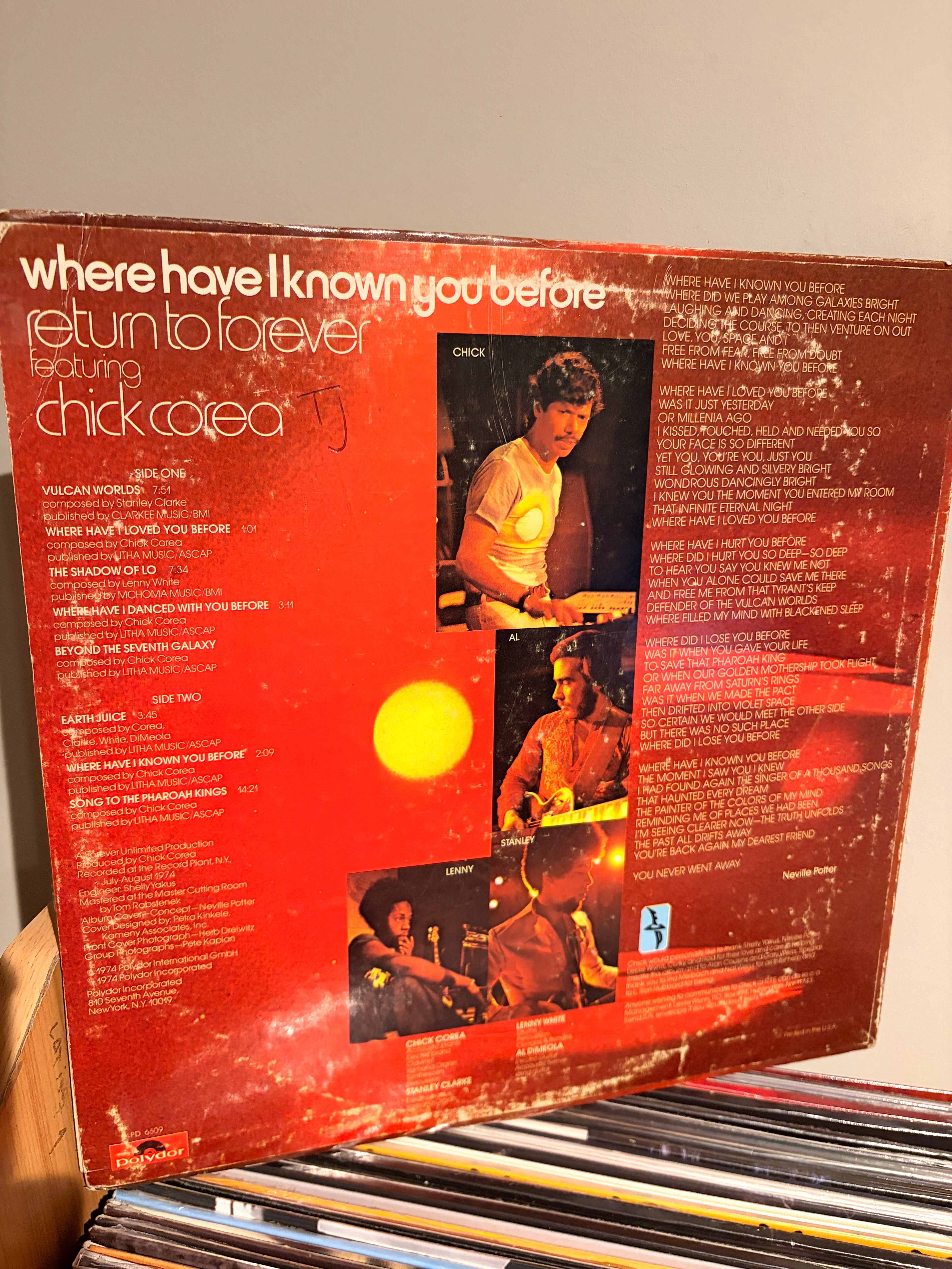 RETURN TO FOREVER featuring CHICK COREA Where have i known you before