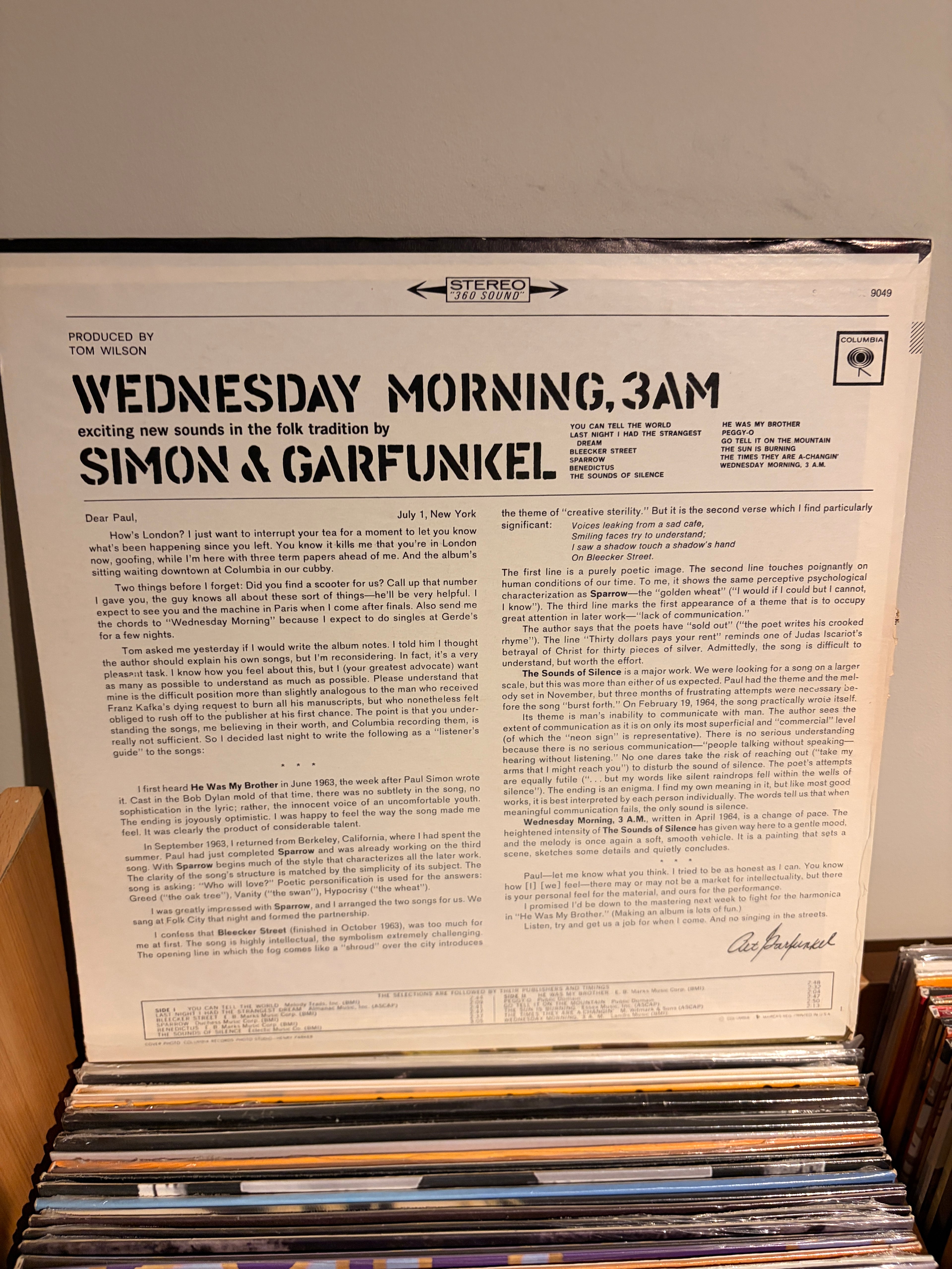 SIMON & GARFUNKEL Wednesday morning, 3 am