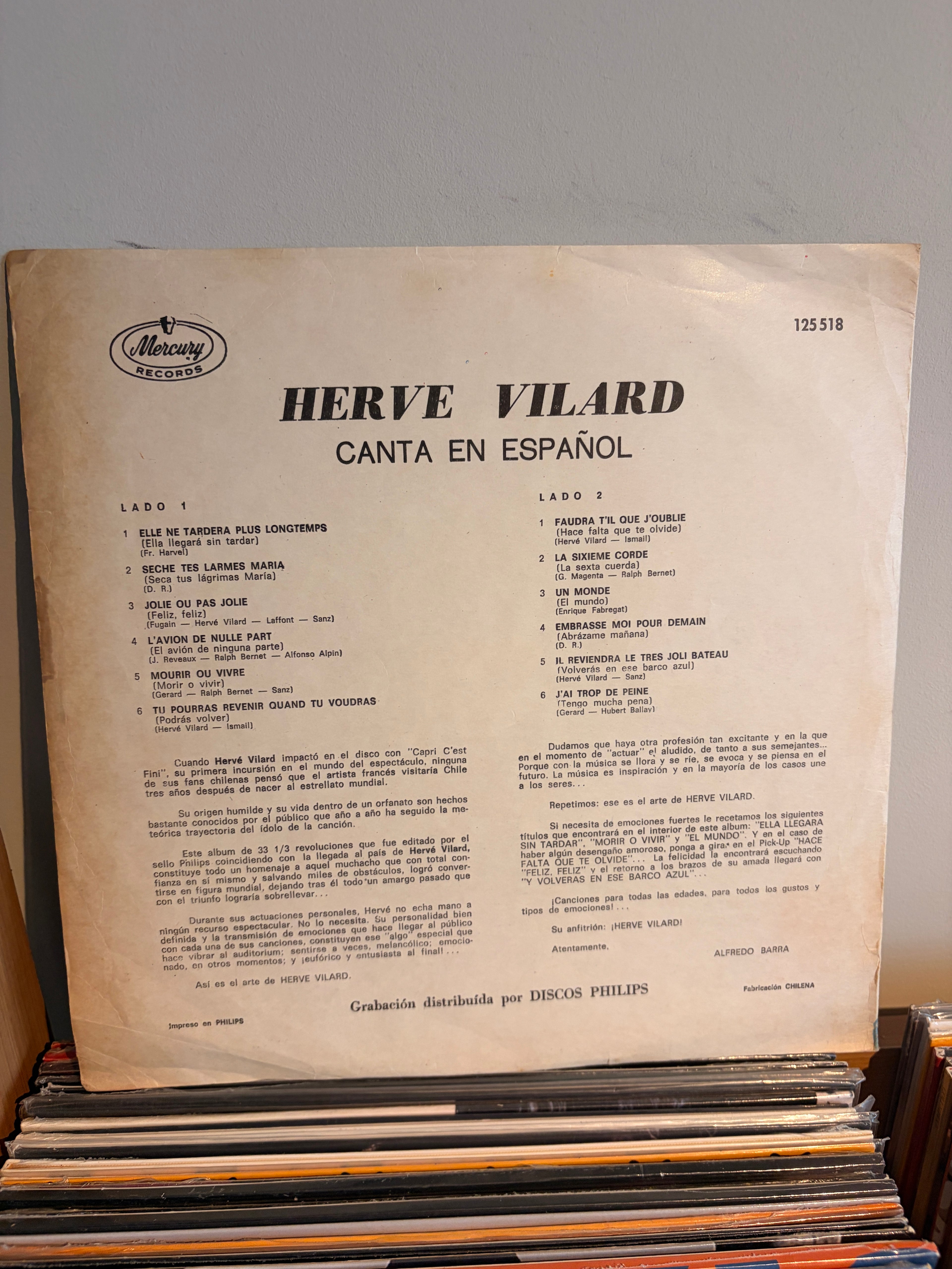 HERVE VILARD Canta en español