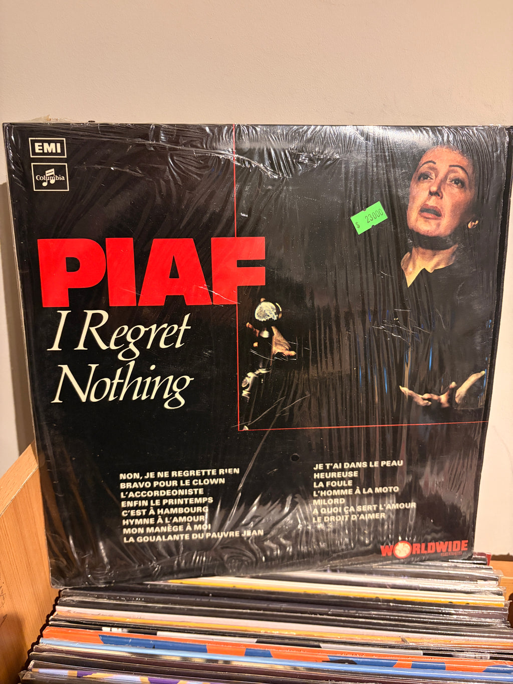 EDITH PIAF I regret nothing