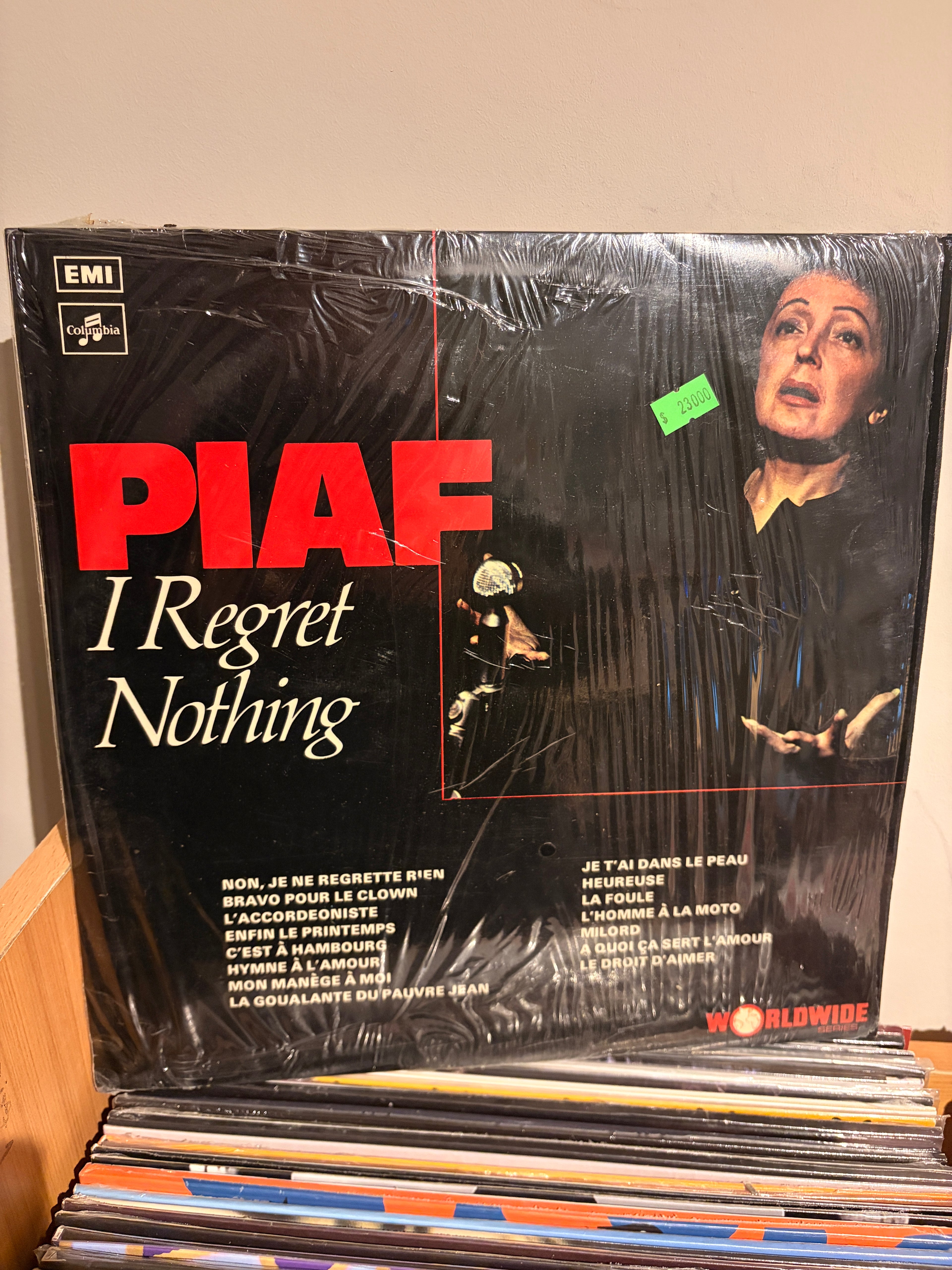 EDITH PIAF I regret nothing