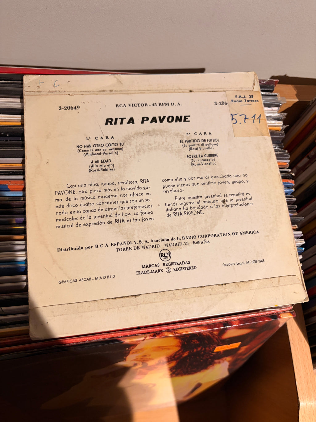 RITA PAVONE No hay otro como tu