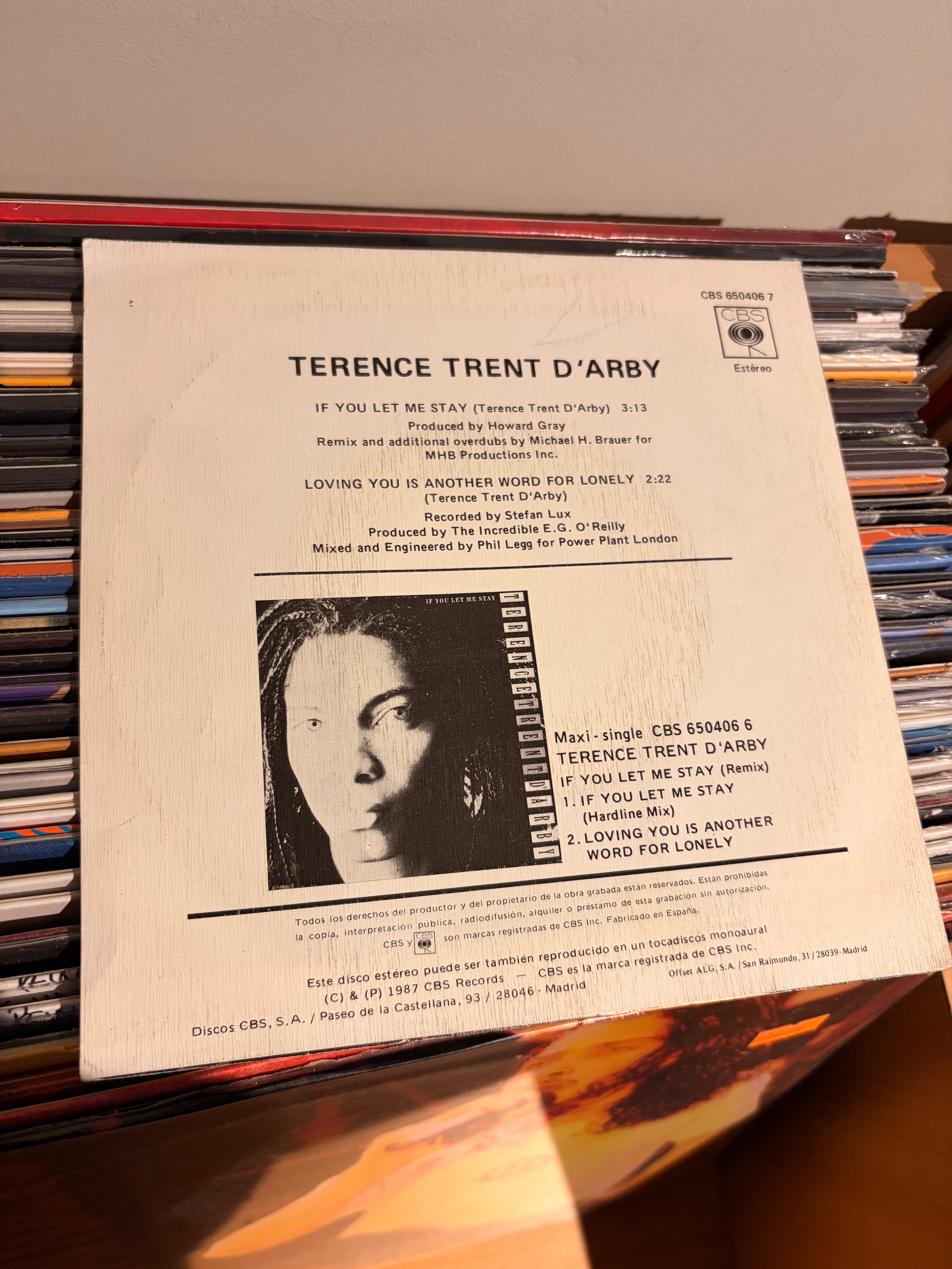 TERENCE TRENT DÀRBY If you let me stay