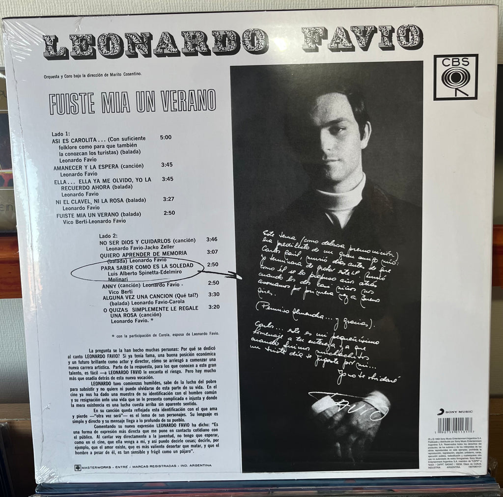 LEONARDO FAVIO Fuiste mia un verano