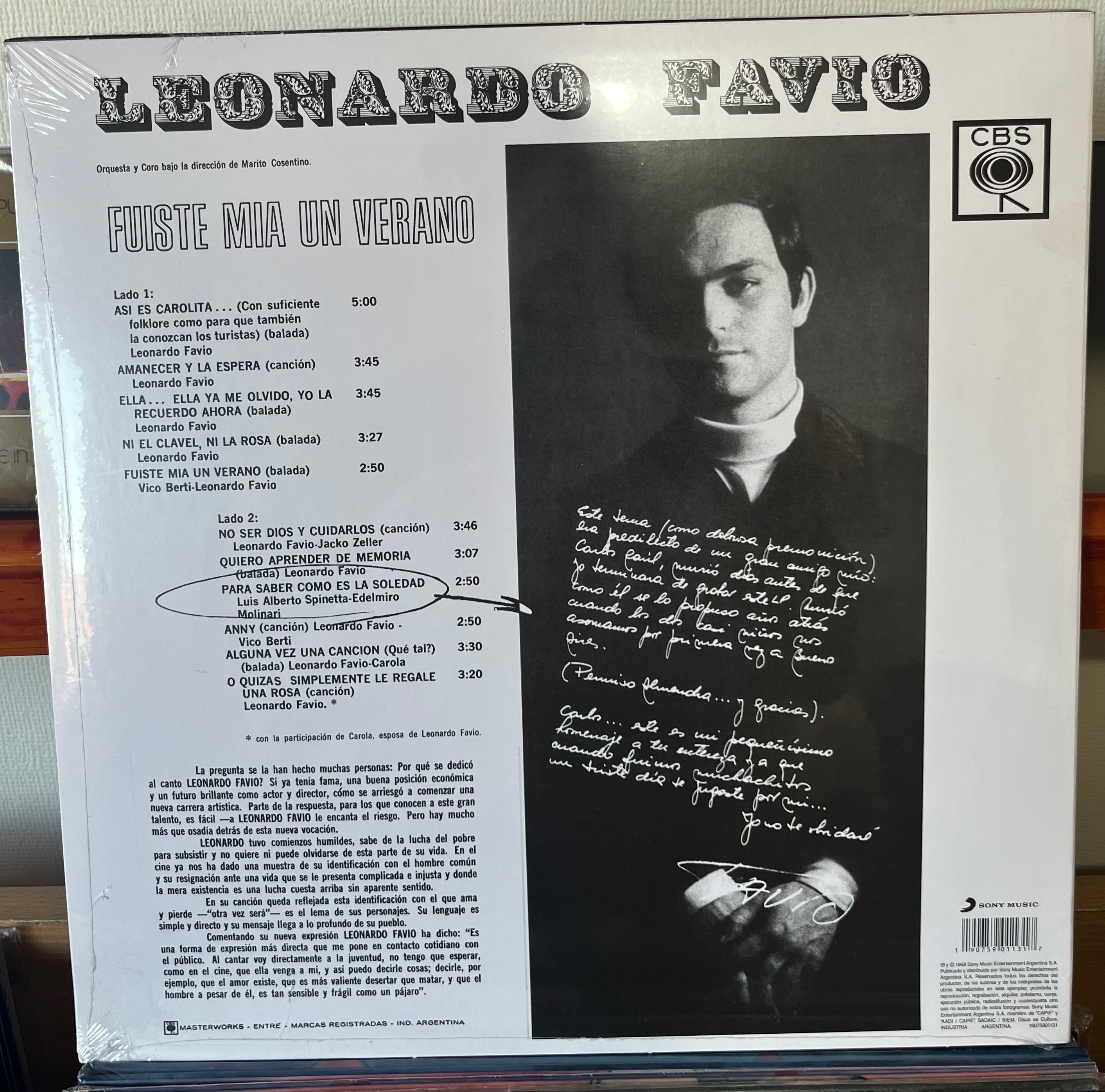 LEONARDO FAVIO Fuiste mia un verano